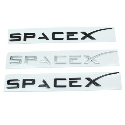 Tesla Model 3/Y/XS Metal Rear Emblem - High-Performance SpaceX Style Car Sticker.