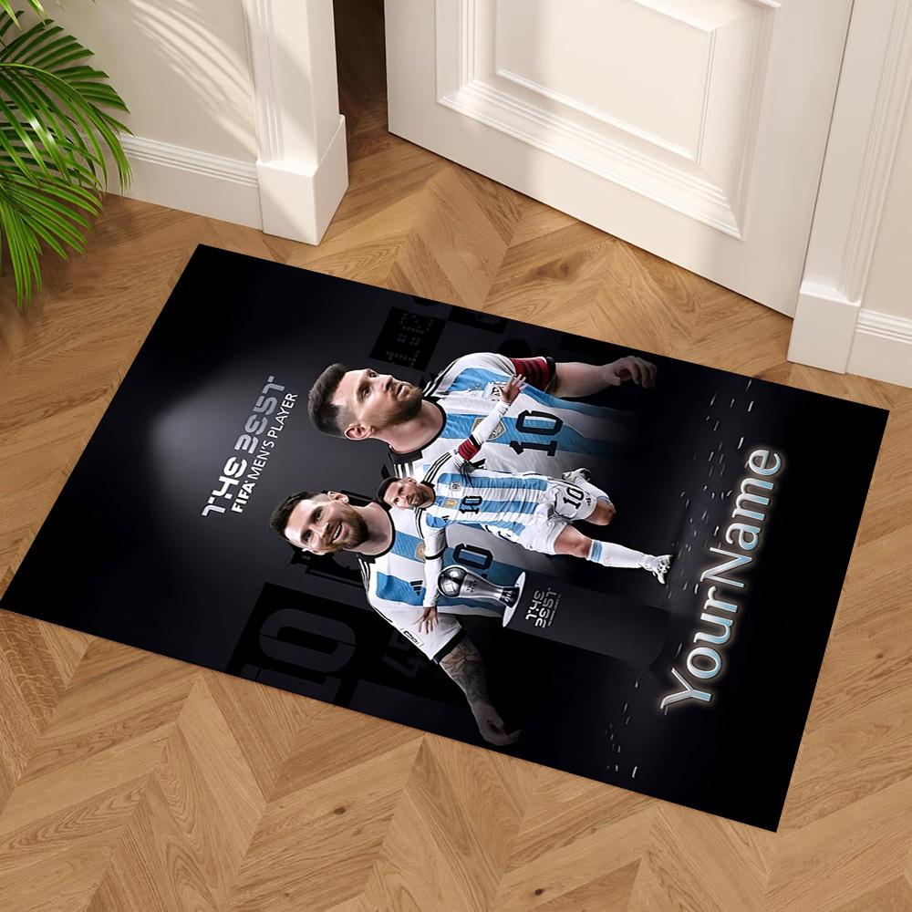 Messi Personalized Text Floor Mat Suitable for Living Rooms Entryway Game Room Dormitory Anti-slip Rug Decorate Offices