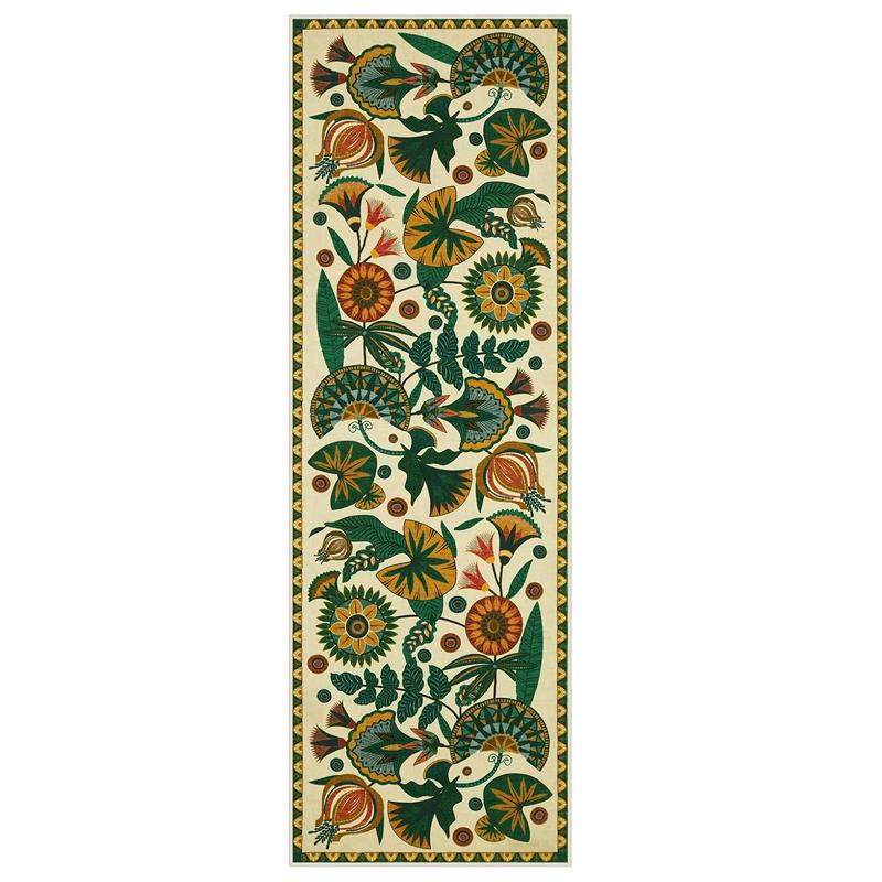 Corridor Carpet Runner Rug Hallway Long Carpets Machine Washable Non-slip Floor Mat Bedside Mats Green Spring Home Decor Rugs