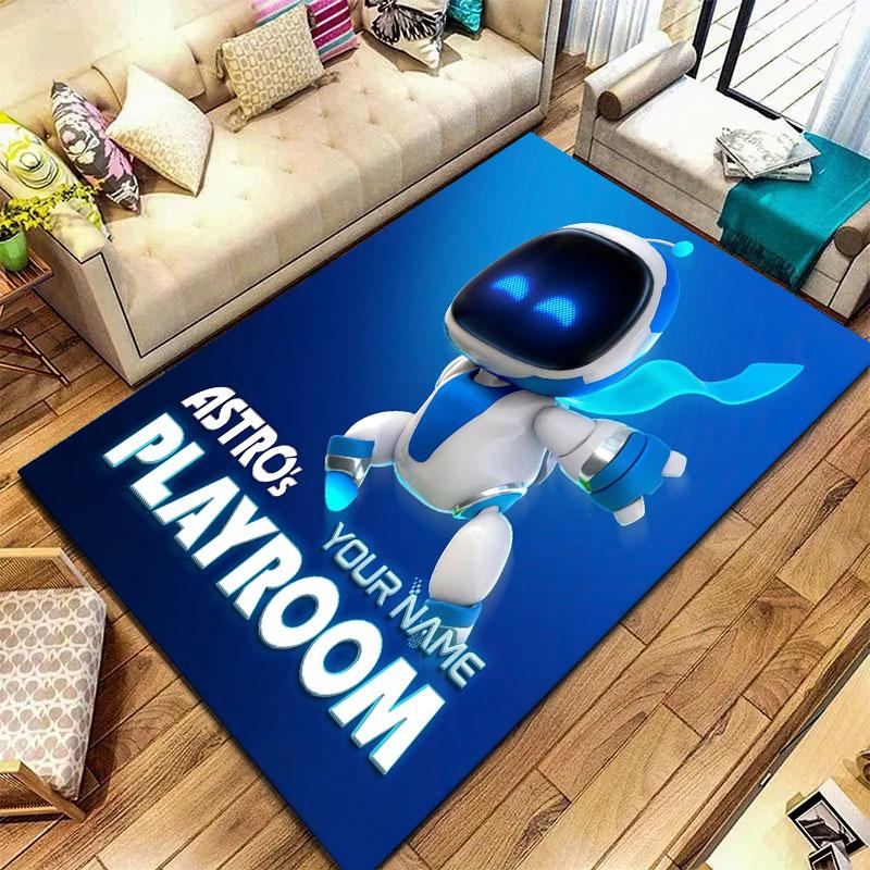 ASTRO BOT Custom Name Carpet Rug for Living Room Bedroom Home Sofa Decoration,Kids play Non-slip Floor Mat