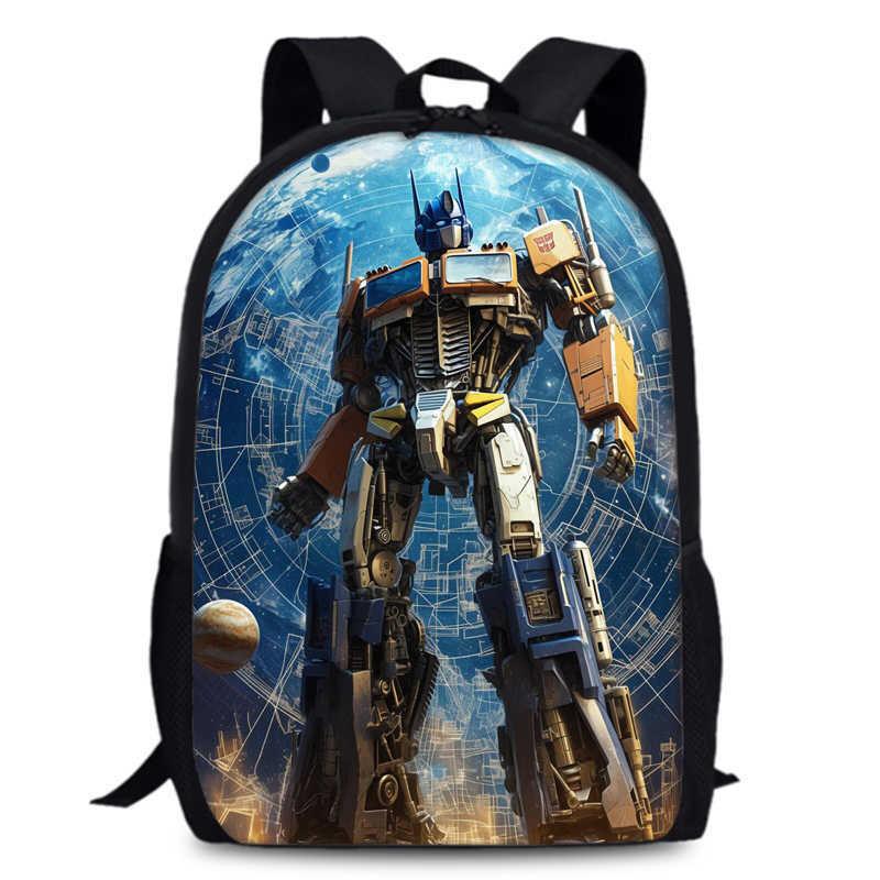Transformers One 15-inch Durable Polyester Backpack For Students Unisex School Bag