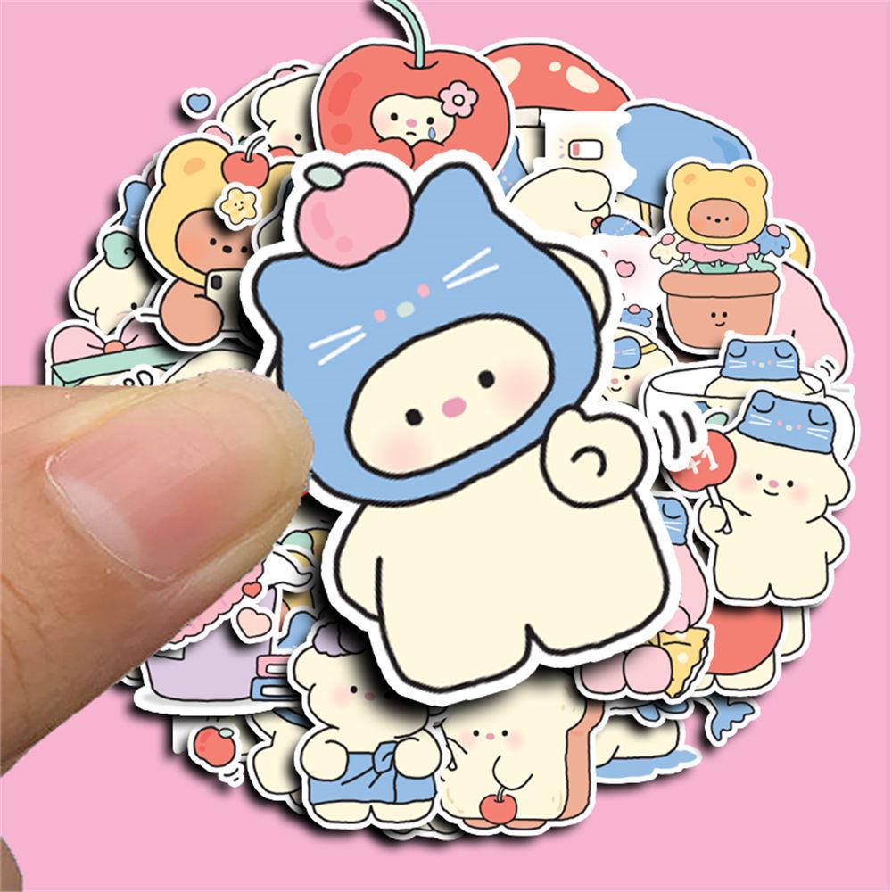 40 Cute Bear Cartoon Stickers: Waterproof Suitcase & Laptop DIY Photo Album Set