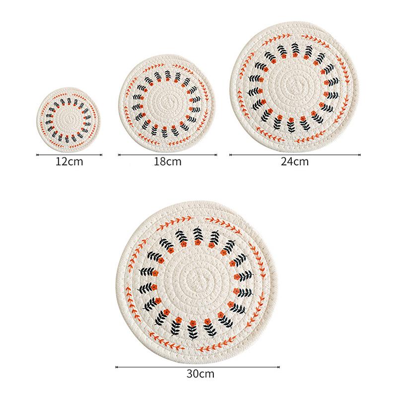 Wärmedämmkissen aus bedruckter, gewebter Baumwolle im nordischen Stil, Untersetzer für Essgeschirr, Schüsselunterlage, Auflaufform, Untersetzer für Teekanne, Verbrühungsschutz, Tischset