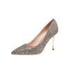Fashion sequins new noble wedding banquet women's high heels versatile CM