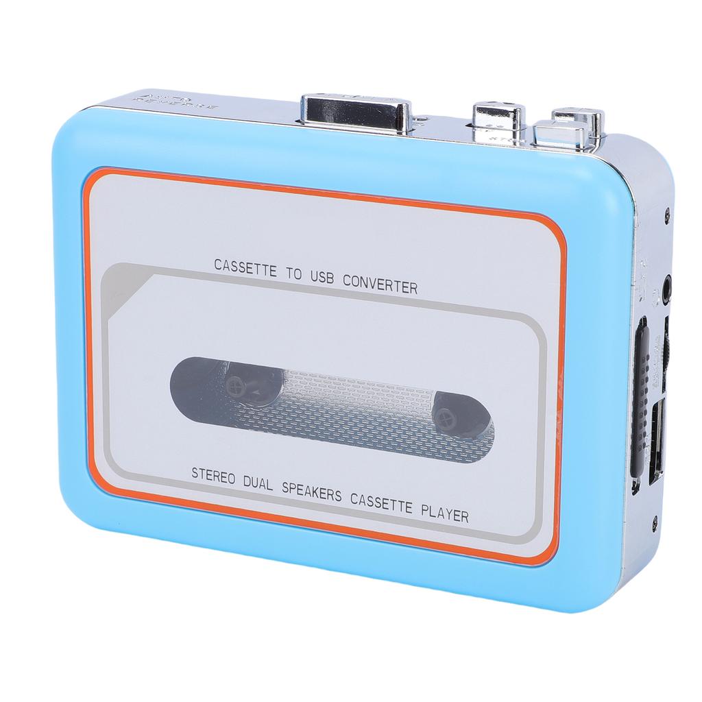 Cassette Tape Player USB Portable Cassette To MP3 Digital Converter with Built In Speaker and 3.5mm Headphone  