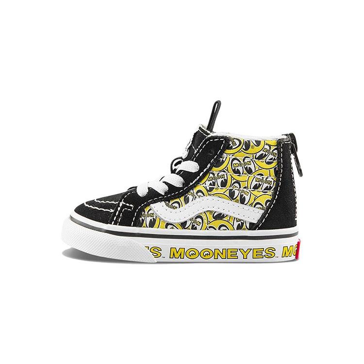 (TD) Vans x Mooneyes SK8-HI Zip  Black Yellow White  Baby VN0A5FBIY23 EU 19