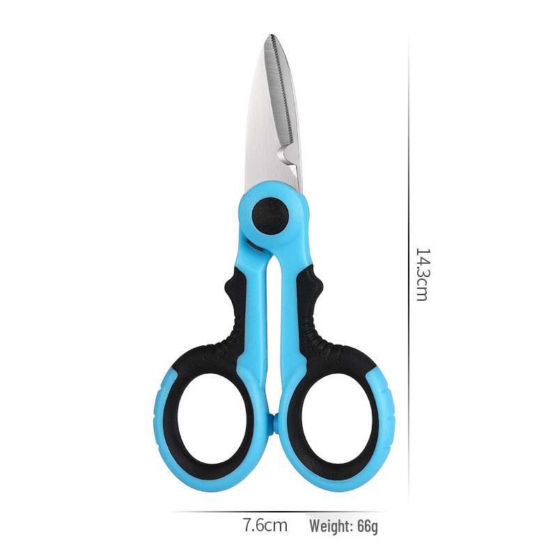 Professional Fishing Scissors - Serrated Stainless Steel Multi-functional Braided Line Cutter
