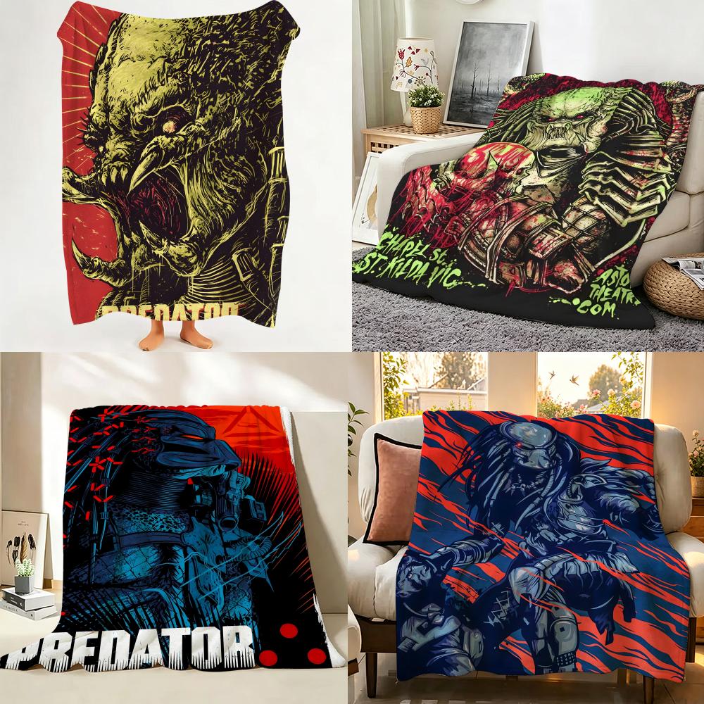 Movie P Predator Throw Flannel Throw Blanket Suitable for Sofa,Living Room,Bedroom