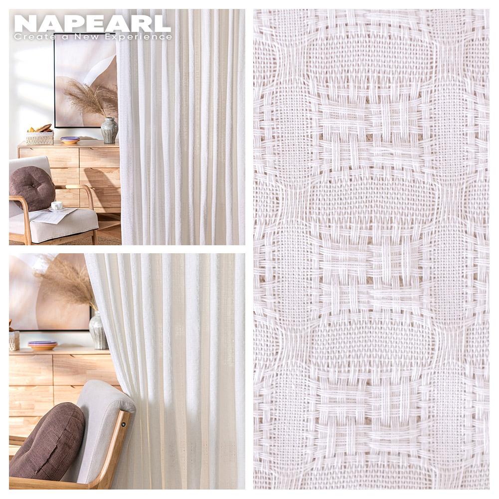 1PC NAPEARL Modern Classic Textile Fabric Tulle Sheer Curtain Luxury for Living Room Bedroom Home Decor