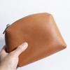 Lychee Grain Cowhide Makeup & Toiletry Bag for Lipstick & Cosmetics Storage