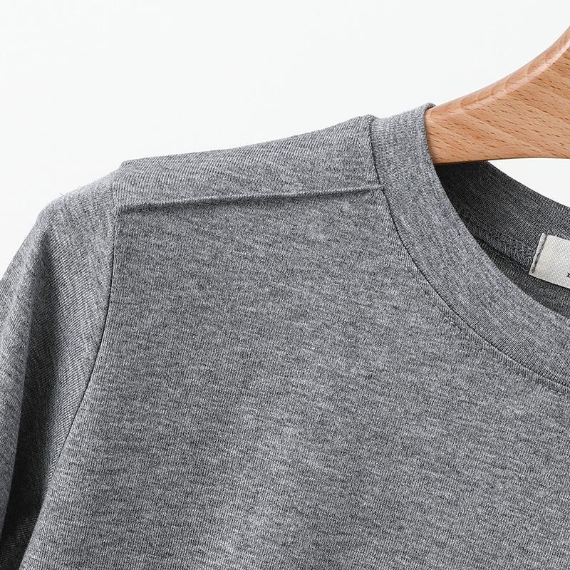 Women's Summer Patchwork Loose T-Shirt with Round Neck and Five-Sleeve Design