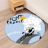 Tour de France Printed Round Rug Carpet Chair Rug Area Rug Entryway Doormats,for Office Chair Living Room Bedroom Kitchen Room.