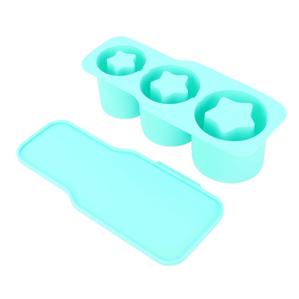 Silicone Ice Cube Tray for Universal Tumbler Cup 20 30 40oz 3 Star Shaped Hollow Ice Mold Maker