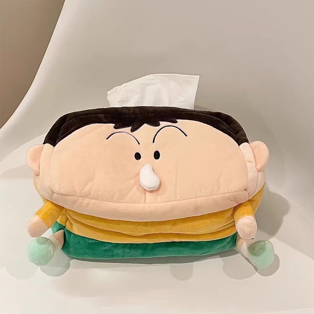 Crayon Shin-chan Bo-chan Tissue Case/Cover/Plush Box Tissue, Stylish, Multi-functional, Fluffy, Car-Ready, Keepsake, Gift, Birthday Gift, Unisex
