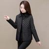 Autumn Winter  Thicken Warm Women Fashion  Solid Casual Long Sleeve  Midi Plaid Quilted Coats Plus Szie