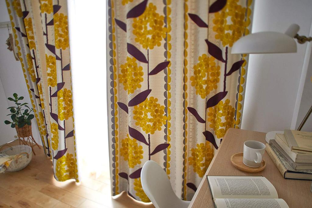 Suminoe Blackout 100 x 178 1 V1234 Curtains, Yellow, cm, Keiransus, Washable, Piece,