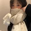 Autumn/Winter Style Women'S Scarf Korean Style Versatile Thickened Shawl Warm Neck Warmer