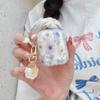 IMD Blue and Purple Flower AirPodspro1 Bluetooth Headset Cover Is Suitable for Apple AirPods1 Generation with Shell Pendant.