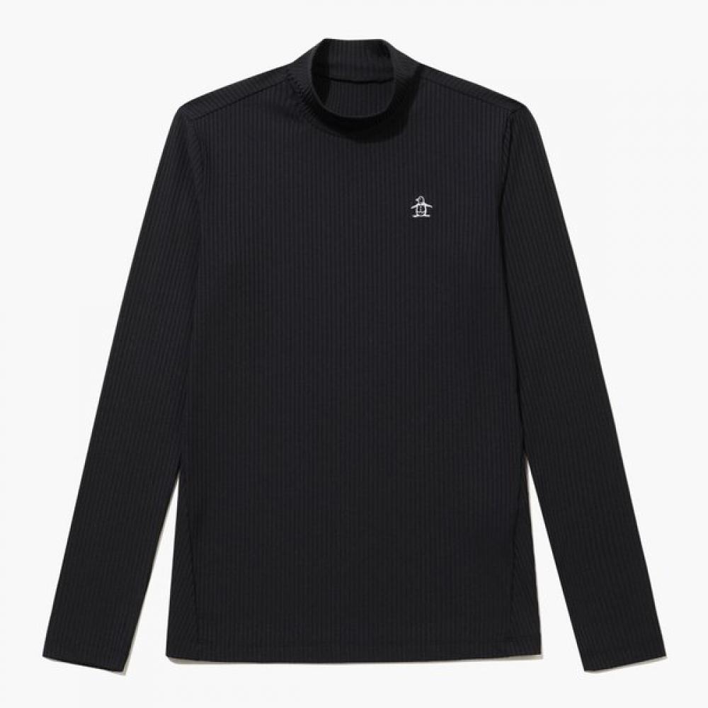 MunSingwear Women S Ribbed Mock Neck Black Inner Mr122ltl14 BLCK_BLCK/S