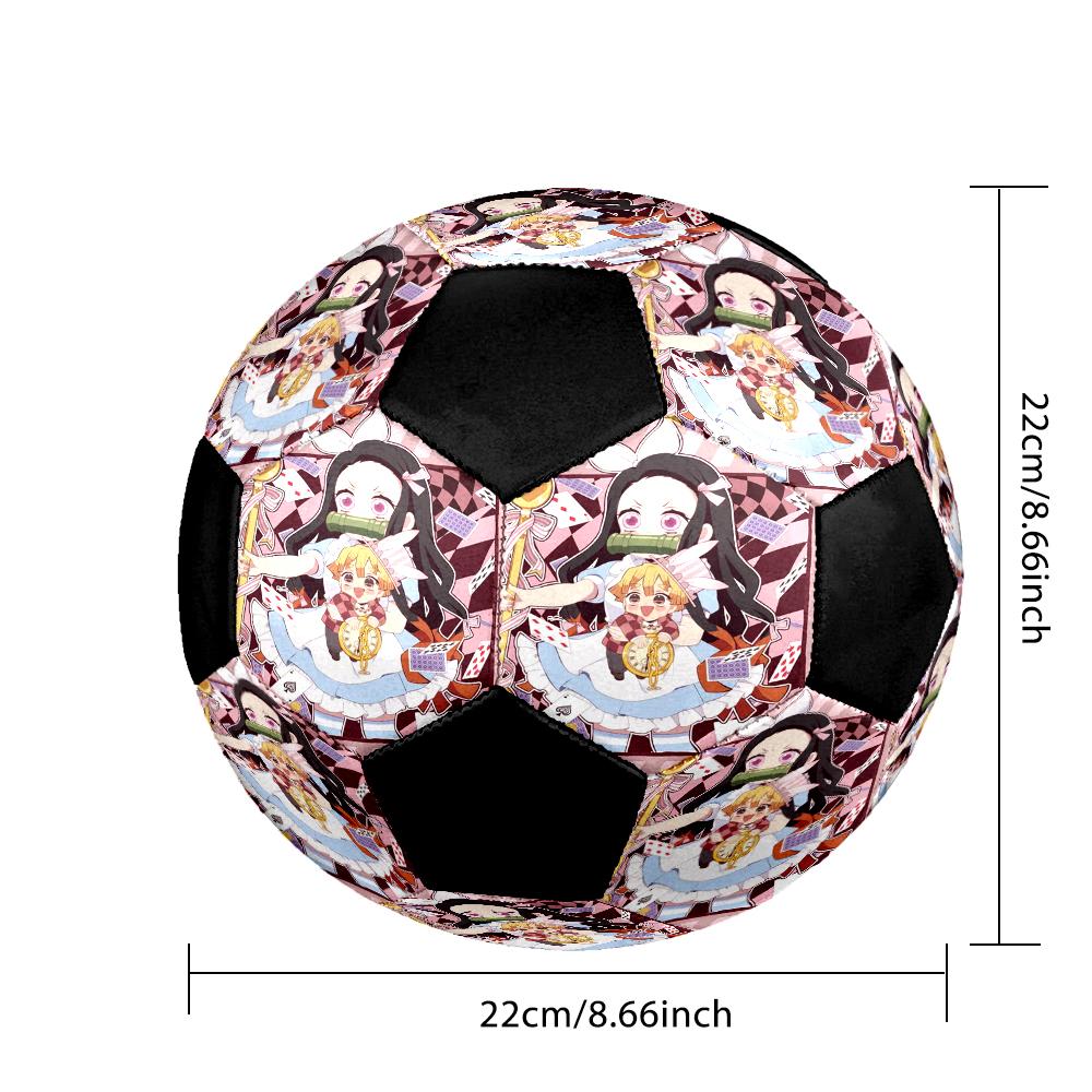 Soccer Ball Colorful Machine Stitched PVC Size 5 Team Training Competition Ready Durable High-Bounce Cool Sports Gift
