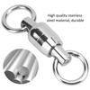 20PCS Stainless Steel Fishing Rolling Connector Fishing Swivel Connector  for Fishing Accessories