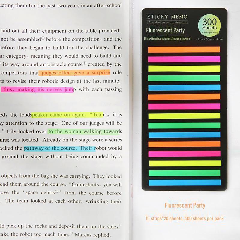 Morandi Translucent PET Index Stickers - Vanilla Autumn Series, Writable Sticky Notes & Markers