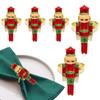 Nutcrackers Themd Metal Napkin Holders Set Of 6 Corrosions Resistant Holiday Dining Table Decorations