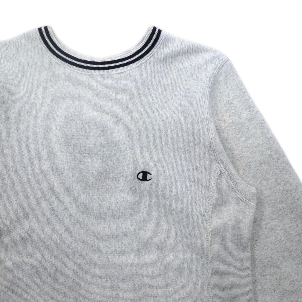 Used Champion REVERSE WEAVE Ribline Sweat M Gray Single Blue Tag Reprint C3-G029