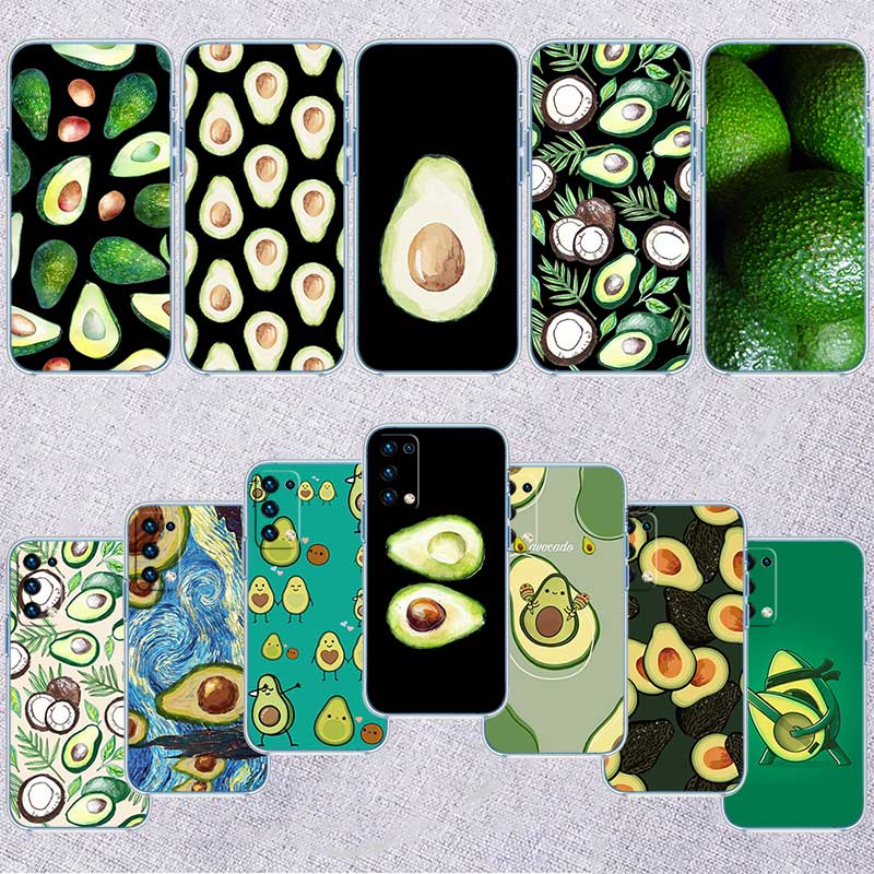 UP9 Avocado Fruits Transparent Phone Case for Samsung Galaxy A04 A04S A14 A23 A34 A54 M23 M33 M52 M53