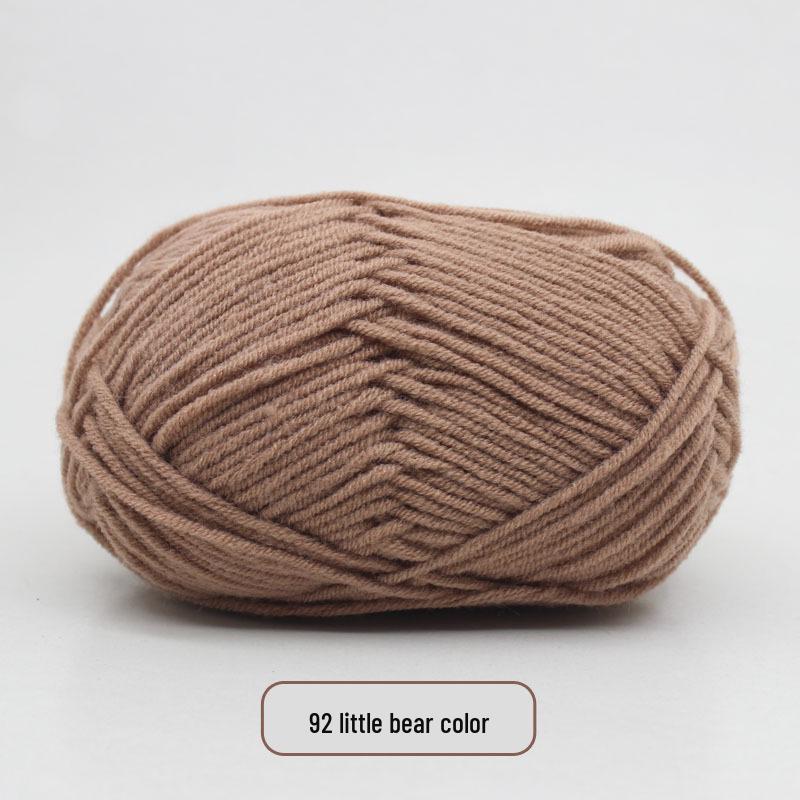 5-Strand Milk Cotton Yarn Scarf & Hand-Knitted Hat Yarn - Baby Soft, Medium Thickness, Free Shipping