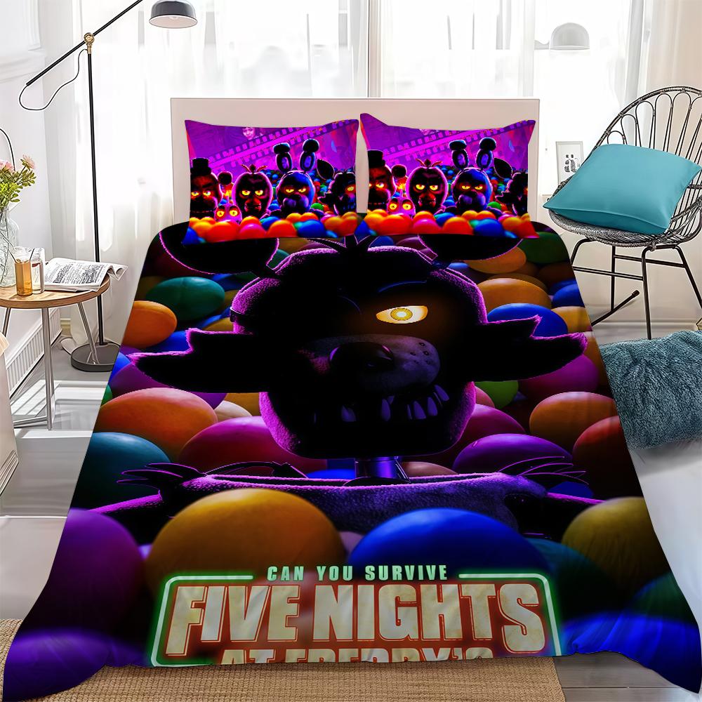 

Game F-Five N-Nights At F-Freddys Duvet Cover Set Home Style Bedding Soft Laundry Cotton Bed 3 Piece Set Student Dormitory Gift 135x200cm