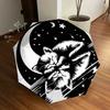 1pc cat moon Automatic Folding Umbrella, Heavy Duty 8 Rib Iron Frame,  Suitable for Travel, Daily Use, Birthday, Decor Gift  38