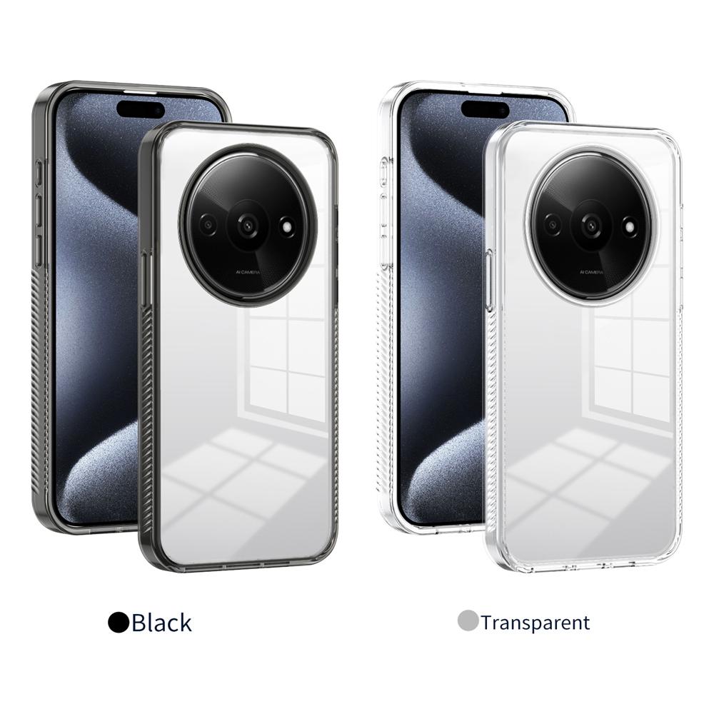 KEYSION Transparente Handyhülle für Xiaomi POCO C61 Weiches TPU+PC Rutschfest HD Klar Stoßfest Handy-Rückseite für Redmi A3 A3X