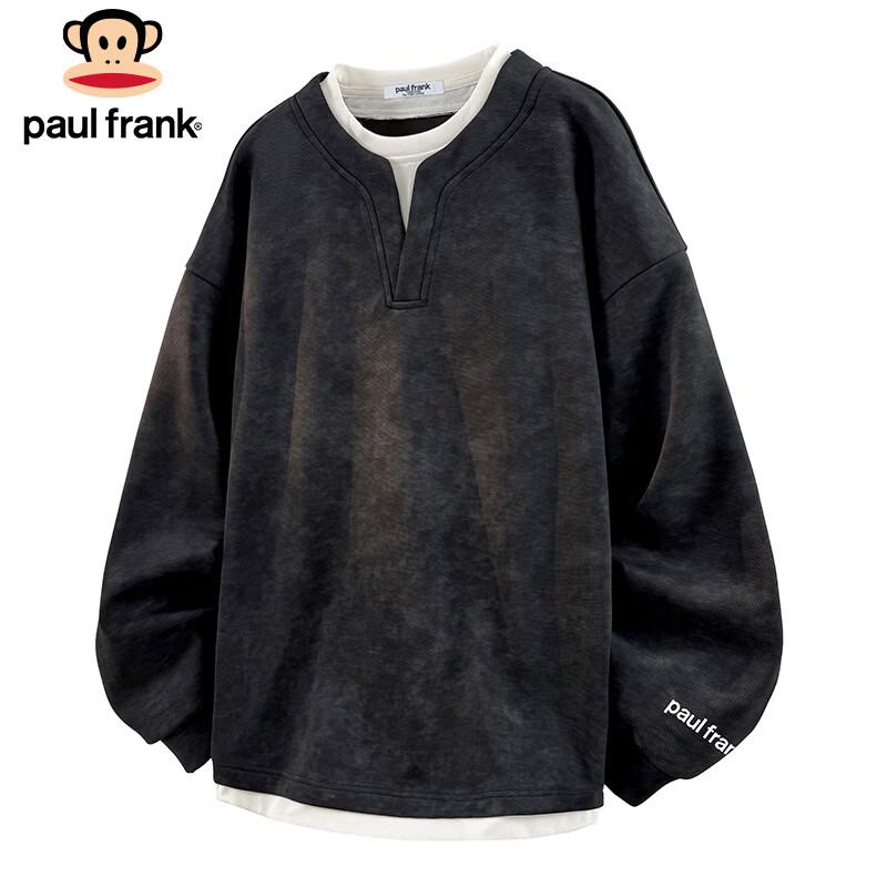 Paul Frank Men s Casual Fake Two-Piece Long Sleeve Pullover 3XL
