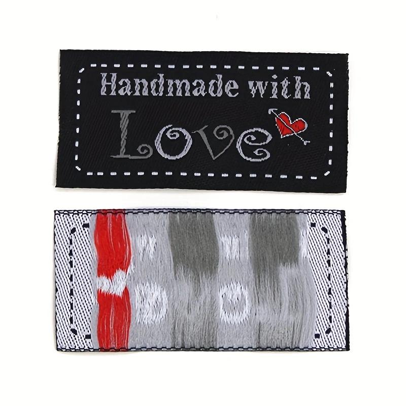 10 ks Ručně vyráběný štítek na oblečení Pletené čepice Tašky Šicí doplňky Štítky na oblečení Ručně vyrobeno s láskou Štítek