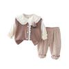 Kids Casual Long-Sleeve Set, Comfortable Daily Wear Outfits