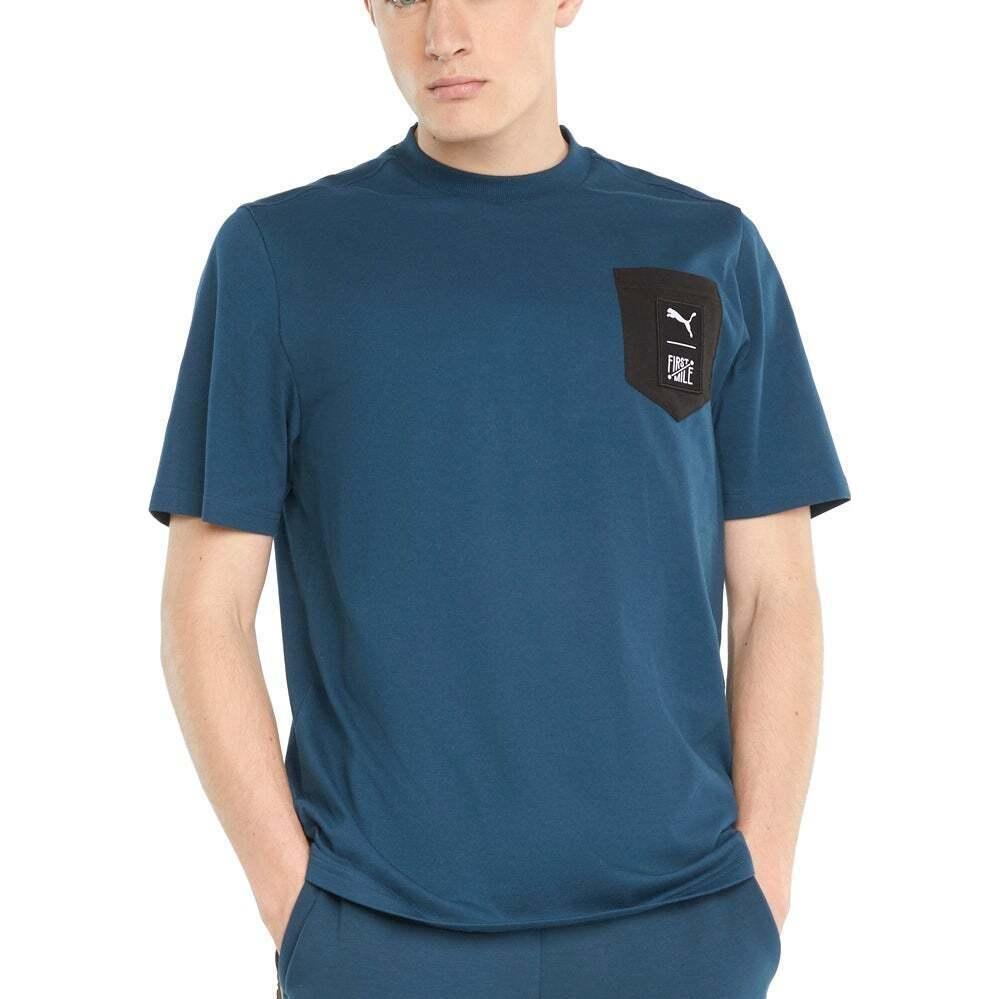 PUMA Set-in Sleeve T-Shirt Men's Blue 532337-65