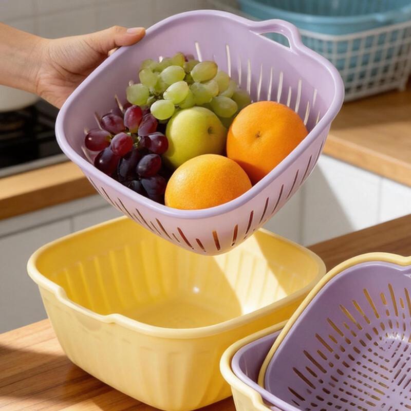 ZISIZ Multifunctional Double-Layer Kitchen Drain Basket