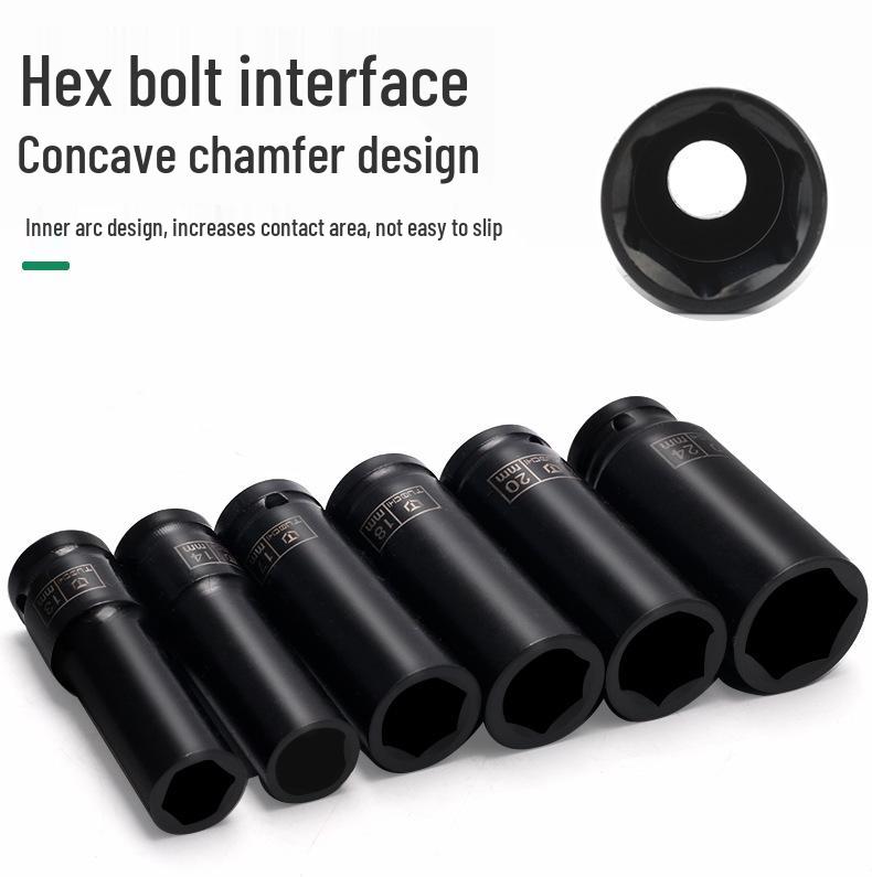 1/2 Inch Extended Heavy Duty Air Impact Socket Wrench Set (34-36mm)