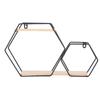 Wall Mounted No Punch Shelves Display Storage Rack Home Office Decoration(Black )