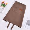Double-Sided Half-Length Apron Waterproof Fabric Work Apron Durable Kitchen Apron  Milk Tea Shop