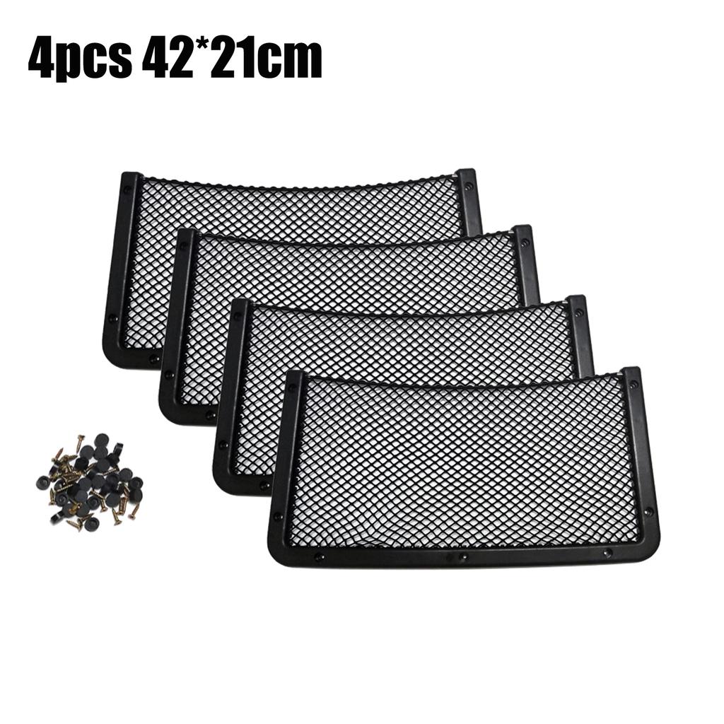 Black Multi Size Car Organizer Net Pocket Car Net Bag Phone Holder Rack Storage Mesh For Car Caravan Motorhome 42x21cm 36x18cm