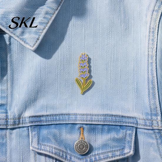 Durable Metal Brooch Zinc Alloy Pin, Colorful Flower Shape Lapel Smooth Polished Edge Edges Enamel Badge for Coats Scarves Canvas Bags Gift