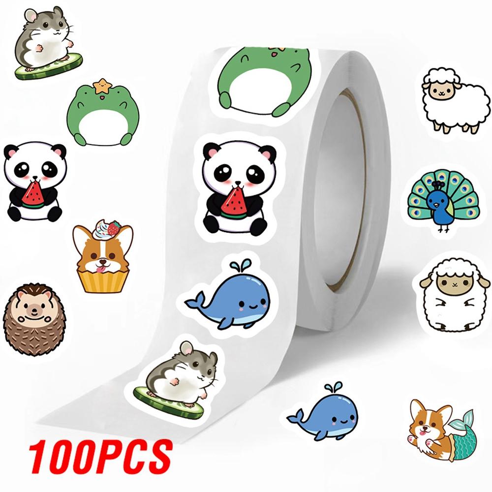 100-500Pcs High-Quality Cute High-Quality Reward High-Quality Stickers High-Quality Animals High-Quality Sticker High-Quality For Youngsters