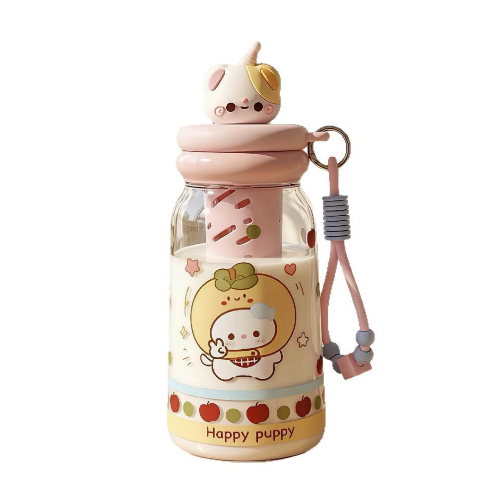Cartoon Tritan Straw Water Cup - Unisex, Portable, Cute & Durable for Summer