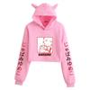 Kakegurui Cat Ear Anime Crop Top Hoodie for Women