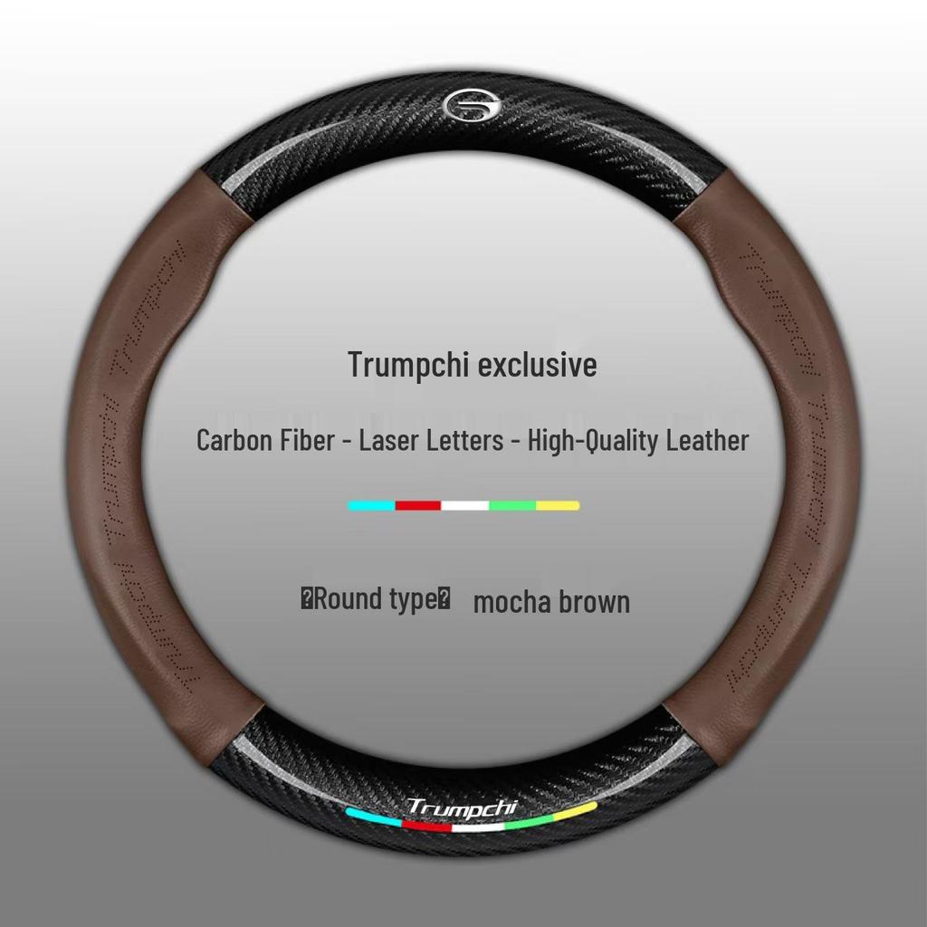 Genuine Leather Steering Wheel Cover for GAC Trumpchi GS4 GS3 GS5 AION V S Mei 580 GA4 GA6
