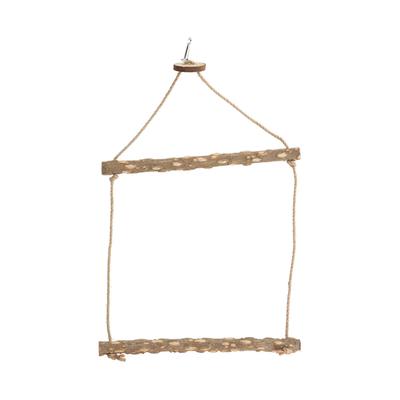 Large Bird Cage Swing Natural Wooden Safe Hanging Birds Standing Chewing Toy for Parrots