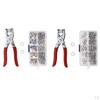 100Pcs DIY 9.5mm Prong Ring Snap Fasteners Press Studs Popper With Plier Tools for Leather, Coat,