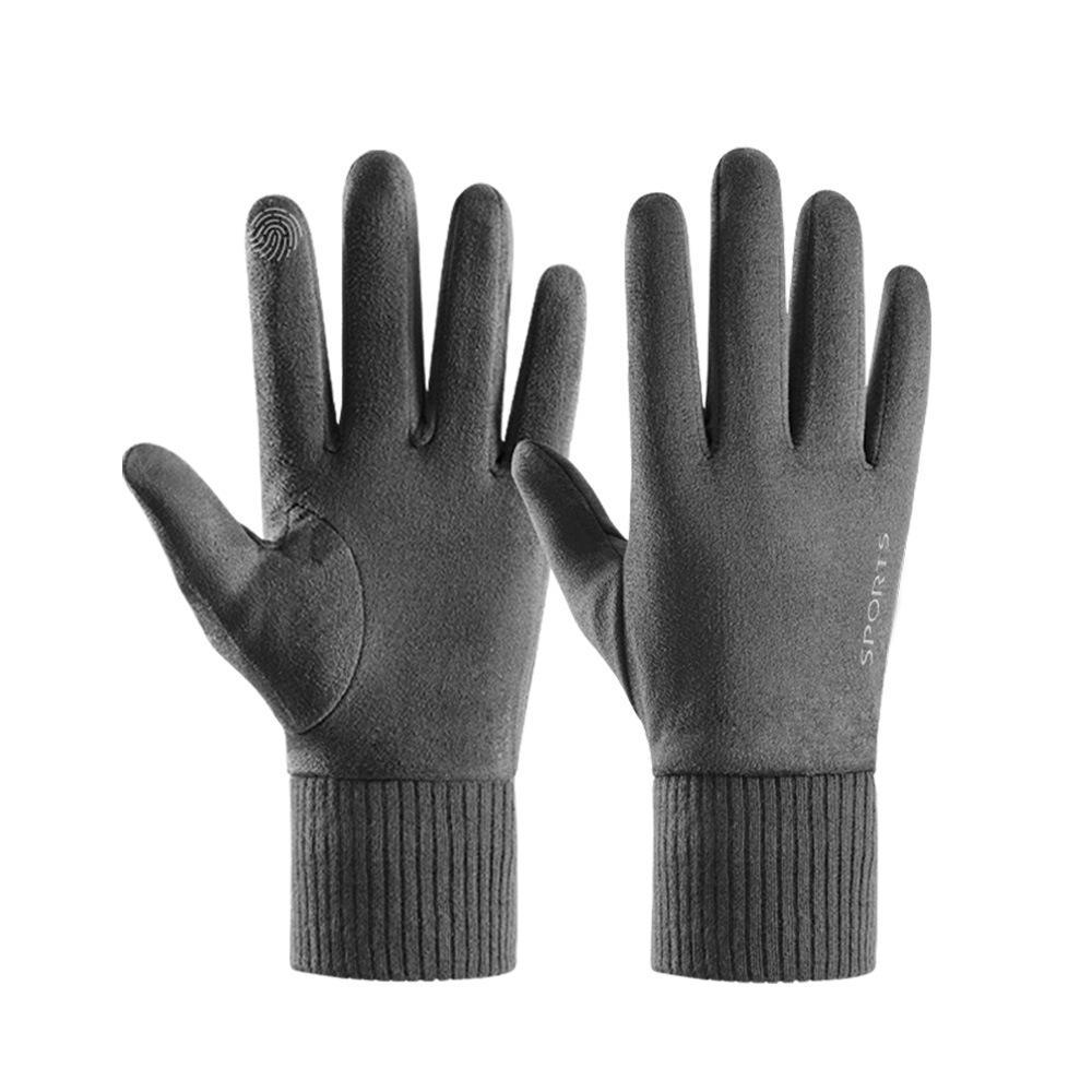 Suede Touchscreen Gloves: Windproof, Warm, Unisex for Autumn/Winter - Ideal for Outdoor, Riding, Skiing, Motorcycling